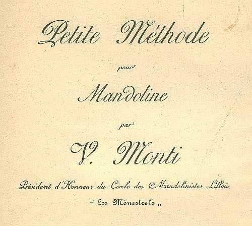 V. Monti - Petite Methode pour Mandoline - Cover
