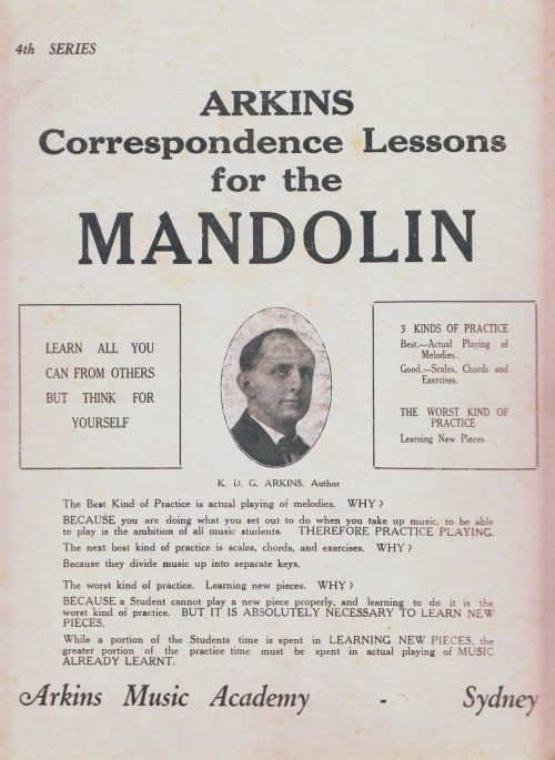Arkins Correspondence Lesson for the Mandolin