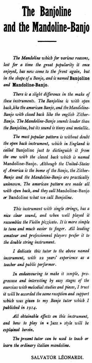 The Banjoline and the Mandoline-Banjo